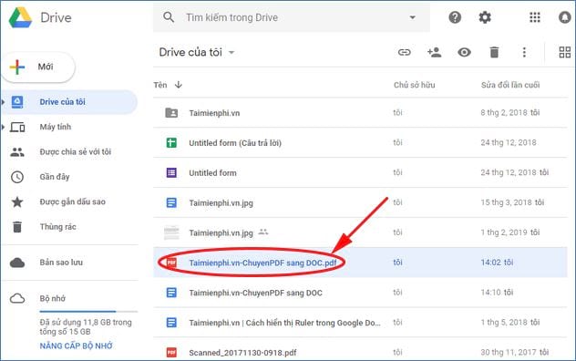cach chuyen pdf sang doc su dung google drive 6