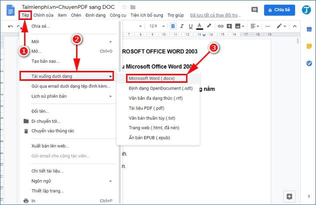 cach chuyen pdf sang doc su dung google drive 7